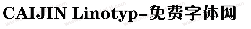 CAIJIN Linotyp字体转换